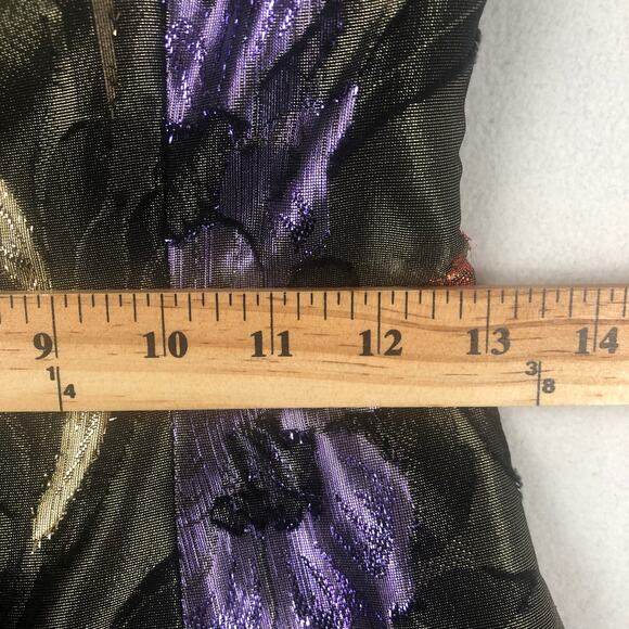 VINTAGE Nadine ‘80’s Party Dress Shiny Green Women’s SZ 4? EUC - Picture 12 of 14